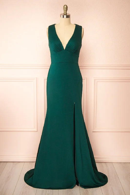 Mother's Day SaleDiaz Green | Maxi Dress w/ Train