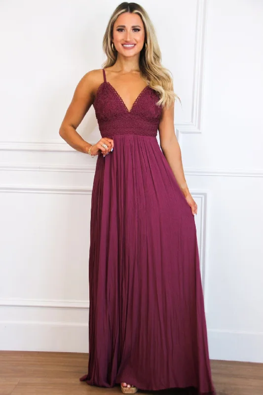 Exclusive OfferFree As a Bird Maxi Dress: Plum