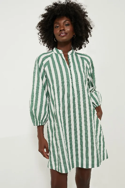 Weekly DealsGreen Stripe Maryse Mini Caftan