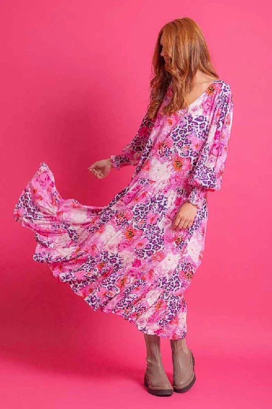 Spring SaleKaylee Dress Pink Leopard