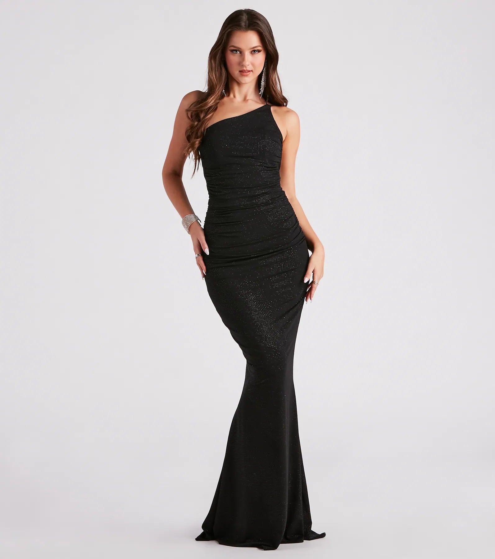 Affordably PricedMaria Formal Glitter Open Back Mermaid Dress