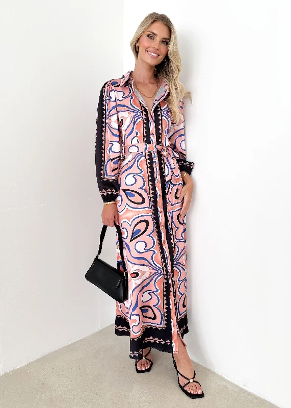 Stock ClearanceMonique Maxi Dress - Pink Swirl