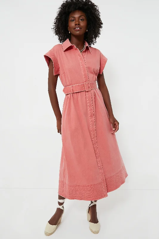 Blue Light SpecialNantucket Red Stretch Twill Chloe Dress