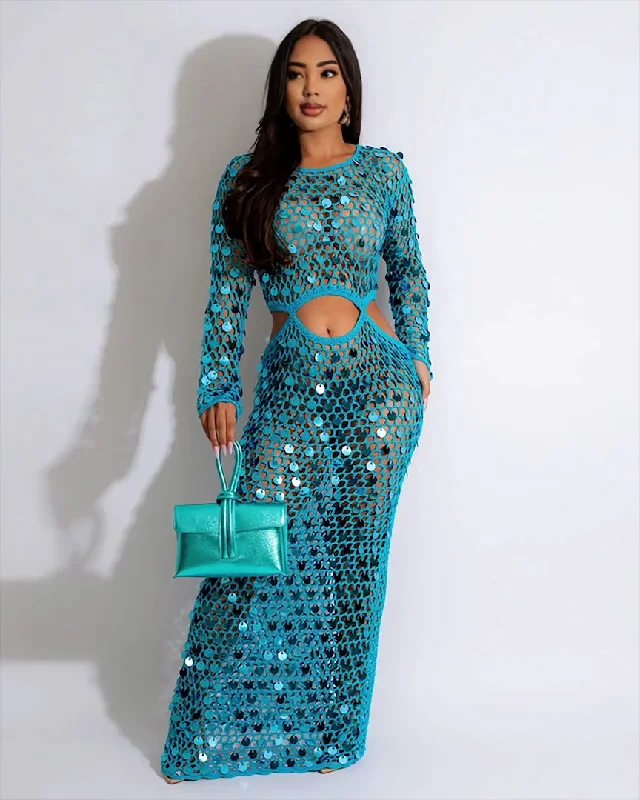 Limited Time OfferNET AND SEQUINS MAXI