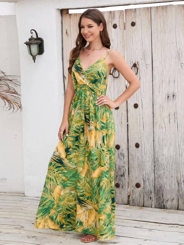 Group Buy DiscountFloral surplice maxi dress