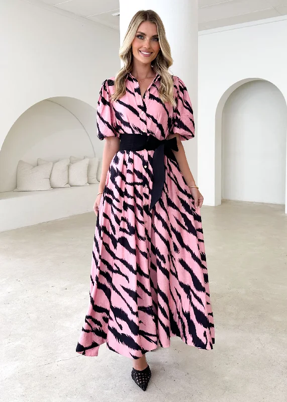 Easy Financing OptionsRambler Maxi Dress - Pink Zebra