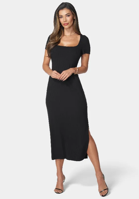 Labor Day SaleSquare Neck Maxi T-Shirt Dress