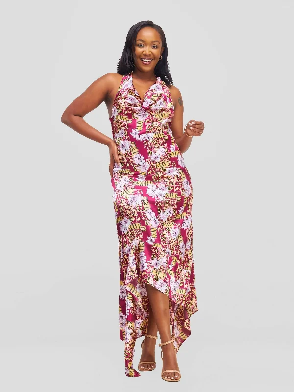 Christmas SaleStella Customized Kenya Backless Dress - Ankara Print