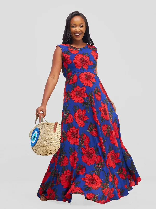 Refer a Friend, Get a DiscountStella Customized Kenya Stunning Dress - Blue / Red