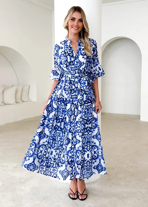 Free Gift with PurchaseVenice Maxi Dress - Blue Paisley