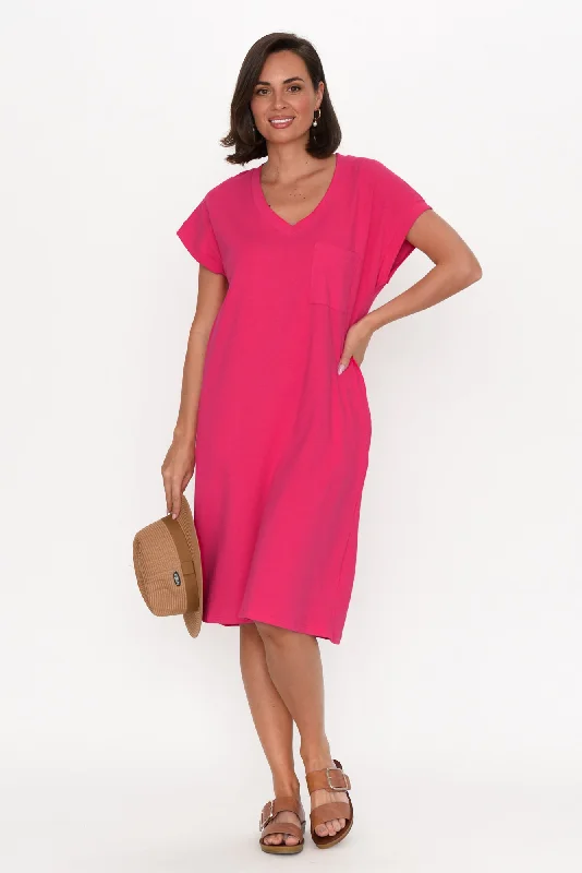 Money - Back GuaranteeZena Fuchsia T-Shirt Dress