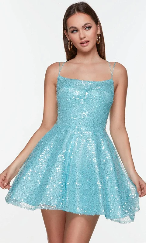 Green Tag SaleAlyce Paris - Sequin A-Line Cocktail Dress 3108