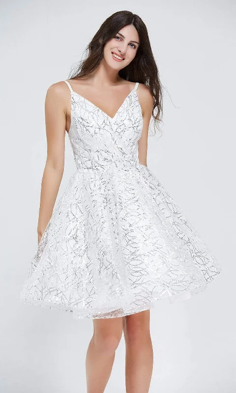 New Customer DiscountJ'Adore Dresses - J20088 Tiny Sequined A-line Dress