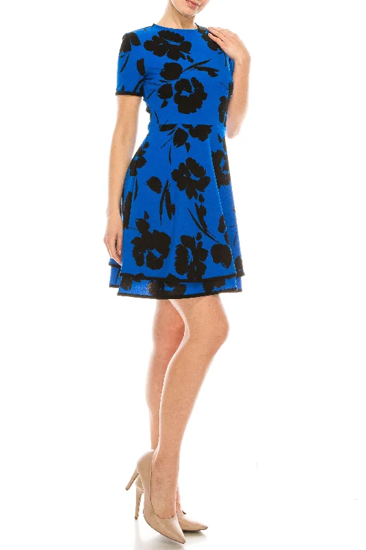 Earn PointsLondon Times Floral Printed A Line Dress T4799M