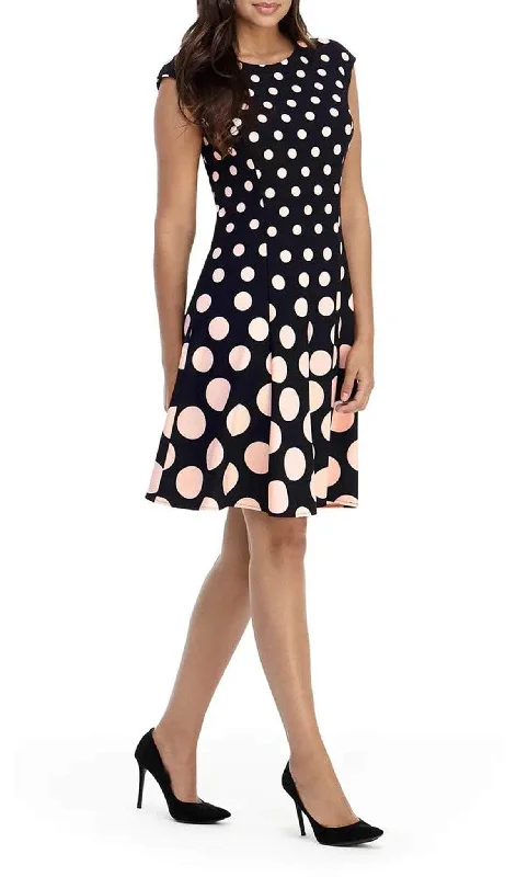 Combo DealLondon Times T3791M - Cap Sleeve Polka Dot Short Dress