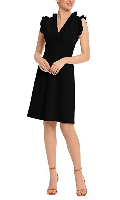 Liquidation SaleMaggy London G5197M - Ruffle Sleeve Sheath Short Dress