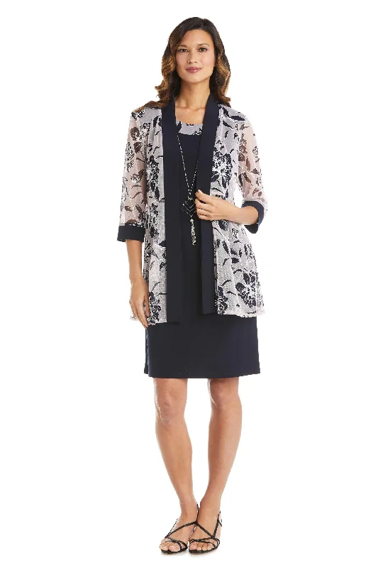 Member's DiscountR&M Richards 7843 Short Piece Printed Jacket Dress