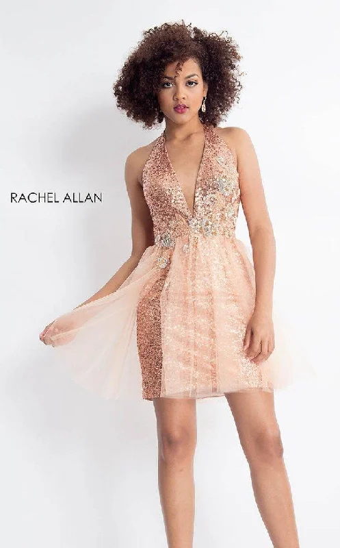 Save NowRachel Allan Short Halter Homecoming Dress 4602