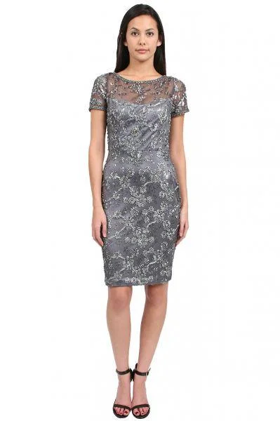 Bundle and SaveSue Wong Sheath Dress With Short Sleeves Cocktail Dress