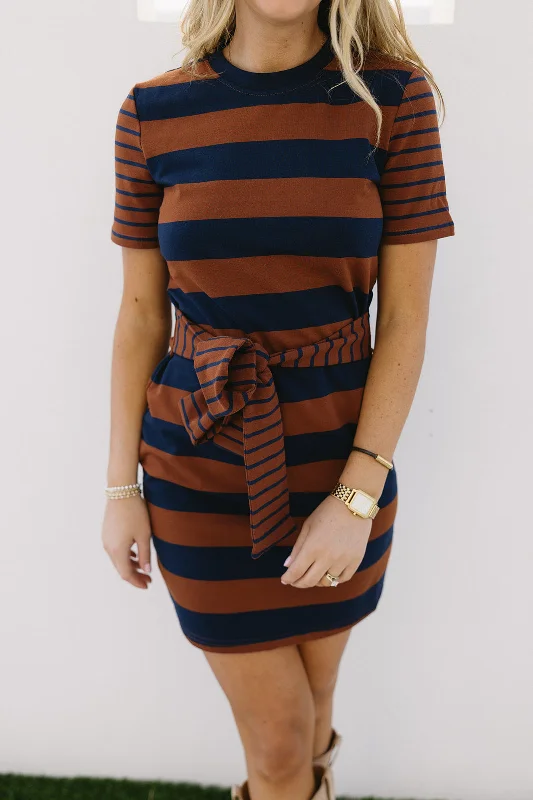 Yellow Tag SaleAbigail Mini Dress - Brown/Navy