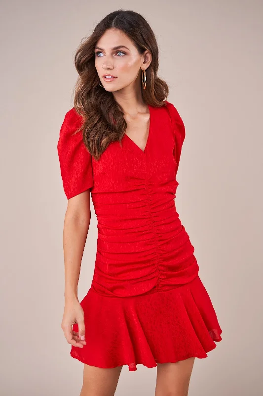 New Year SaleCha Cha Ruched Mini Dress