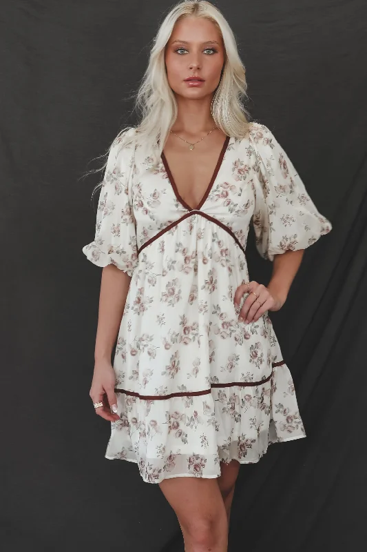 Up to 70% OffThis Little Cutie Cream Floral Dress