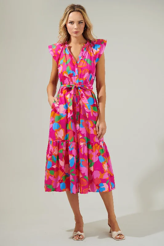 Revamp Your Home SaleDaphne Floral Charlotte Button Midi Dress