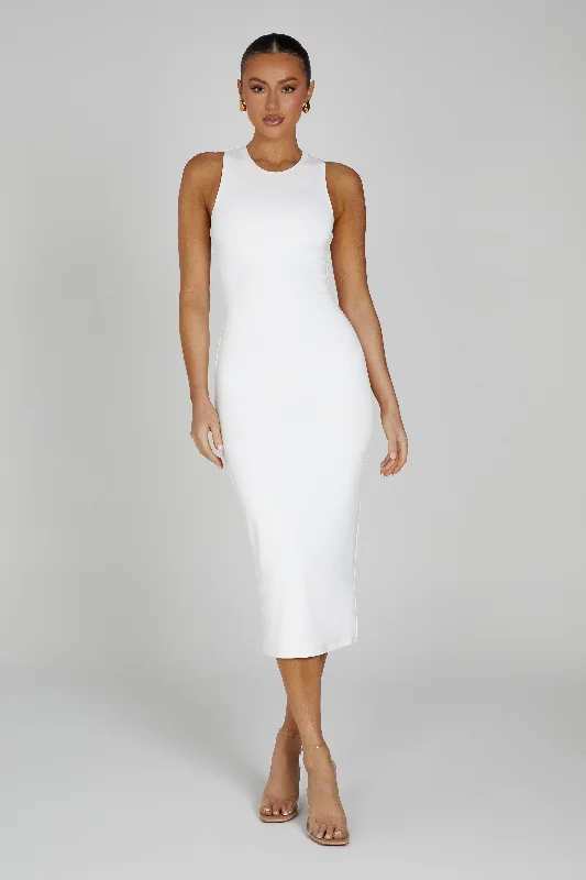 Collector's Item SaleJill Sleeveless Tank Midi Dress - White