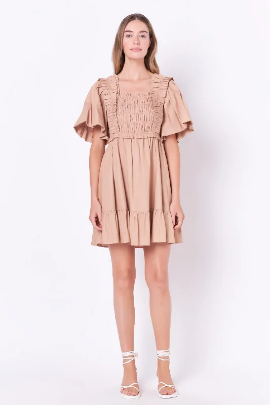 Limited Edition SaleMini Dress with Puff Sleeves