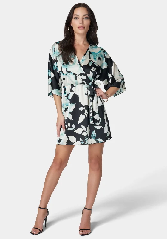 Black Friday SalePrinted Satin Kimono