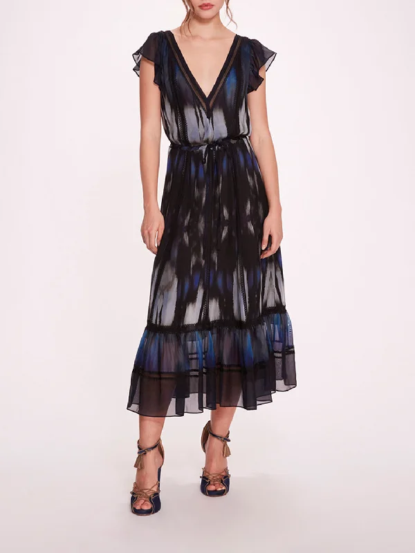 Free Gift with PurchaseAbstract Viscose Midi Dress