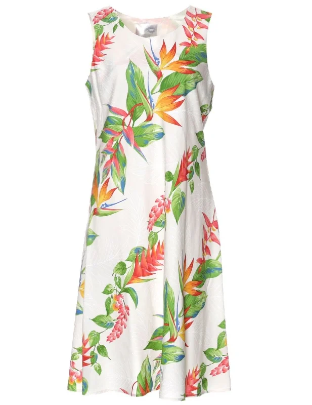 Exclusive OfferShort Tropical Dress Birds of Paradise